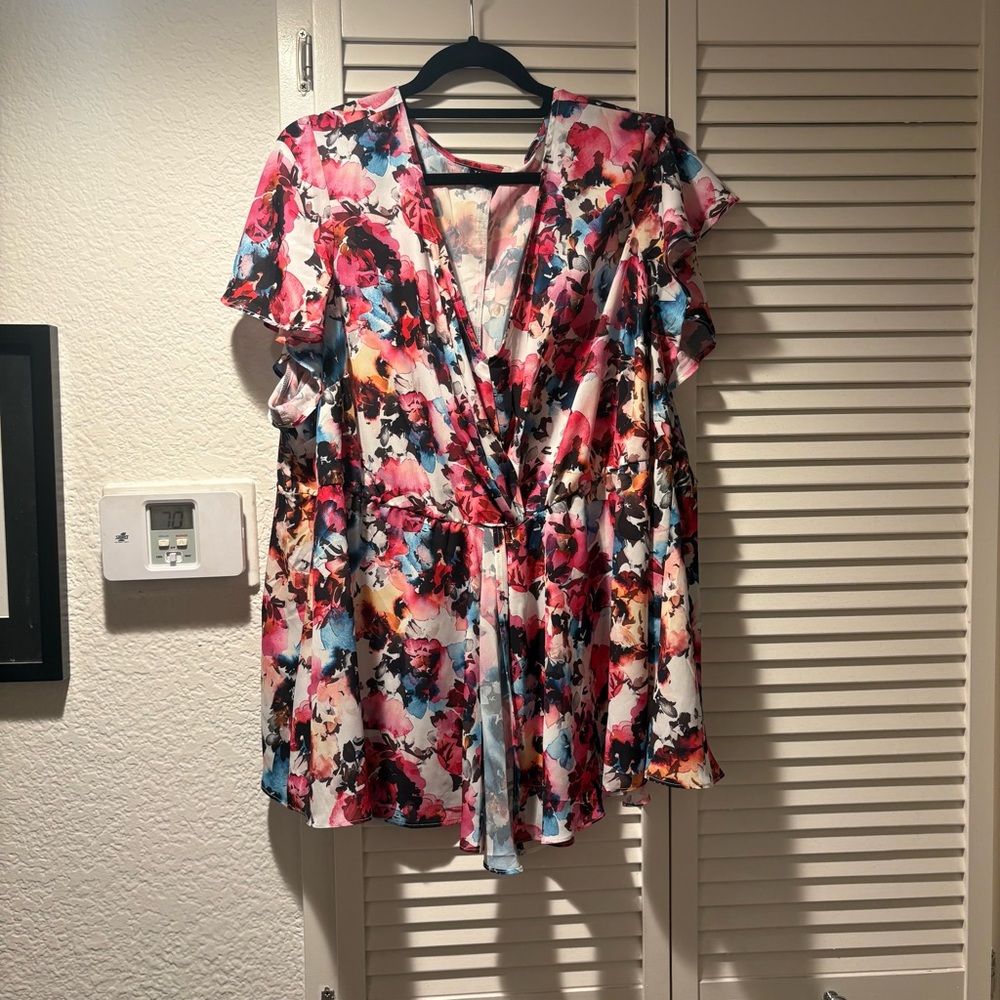 Torrid Multicolor Floral Blouse